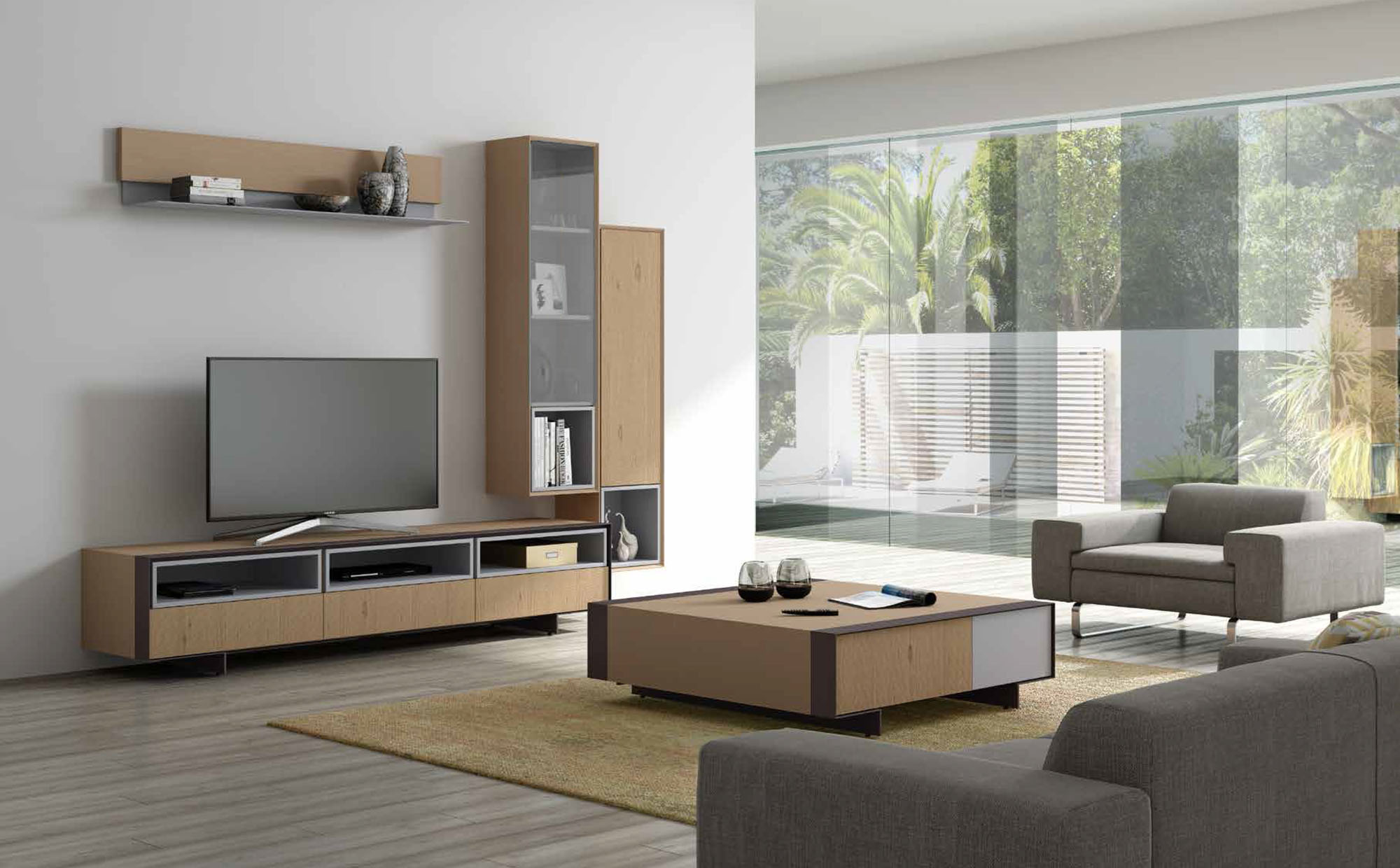 Conjunto de muebles en madera maciza para salón - Arin y Embil