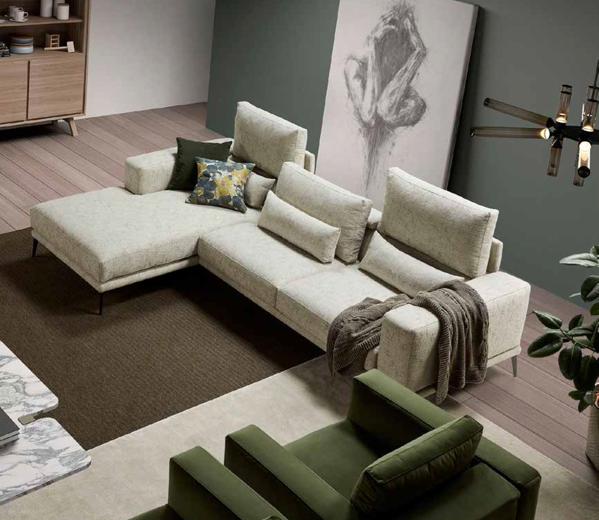 Sofá 3 plazas chaiselongue - Arin y Embil