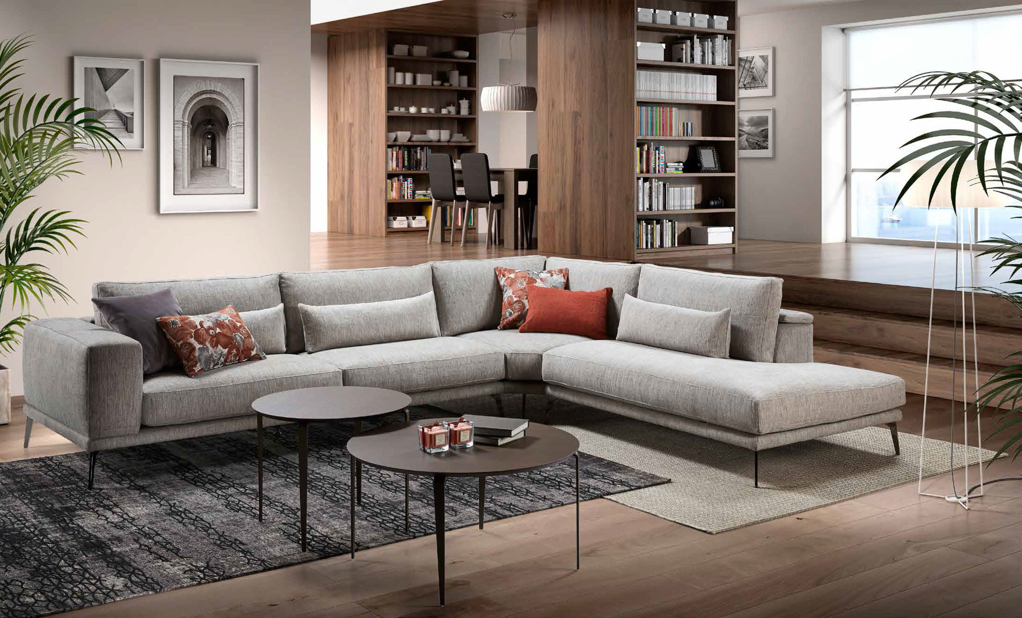 Sofá esquinero de diseño tipo chaiselongue - Arin y Embil